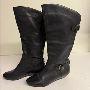 Cathy Jean Black leather Boots